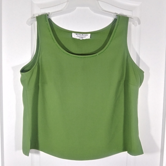 Maxie Klein Tops - Maxie Klein Green Embellished Sleeveless Top